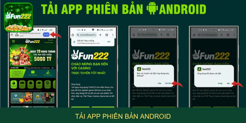 Cài đặt app phiên bản Android