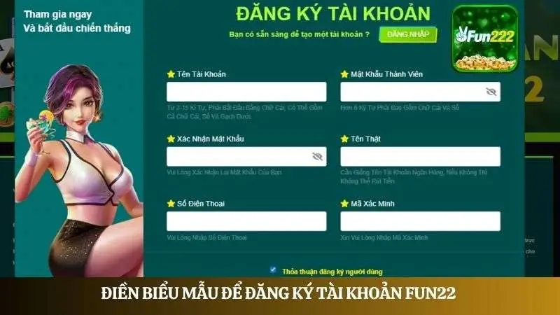 Đăng ký tài khoản Fun22 có khó không - Câu hỏi thường gặp quan trọng