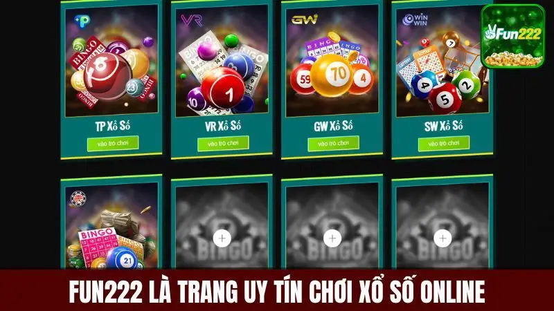 Fun222 là địa chỉ chơi xổ số online uy tín
