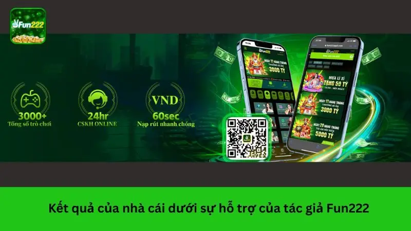Kết quả của nhà cái dưới sự hỗ trợ của tác giả