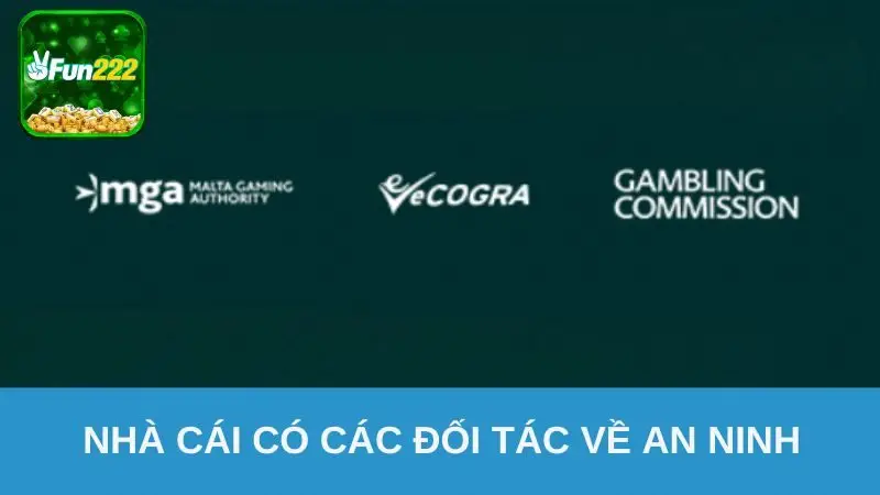 Nhà cái có các đối tác về an ninh