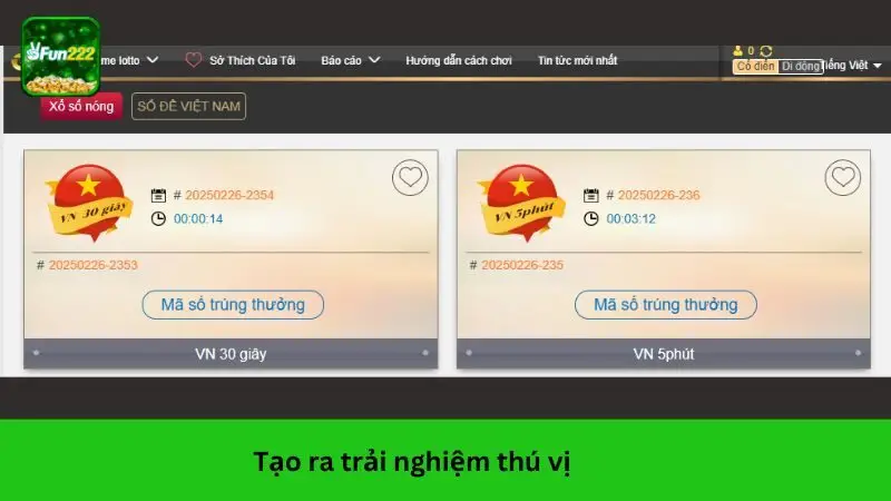Tạo ra trải nghiệm thú vị